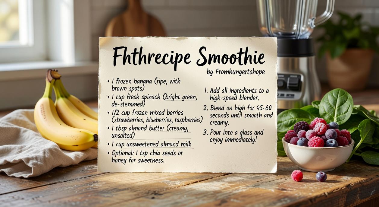 fhthrecipe smoothie recipe by fromhungertohope