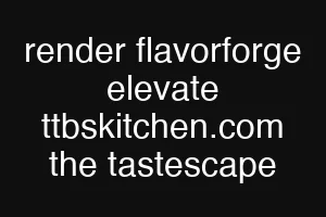 render flavorforge elevate ttbskitchen.com the tastescape